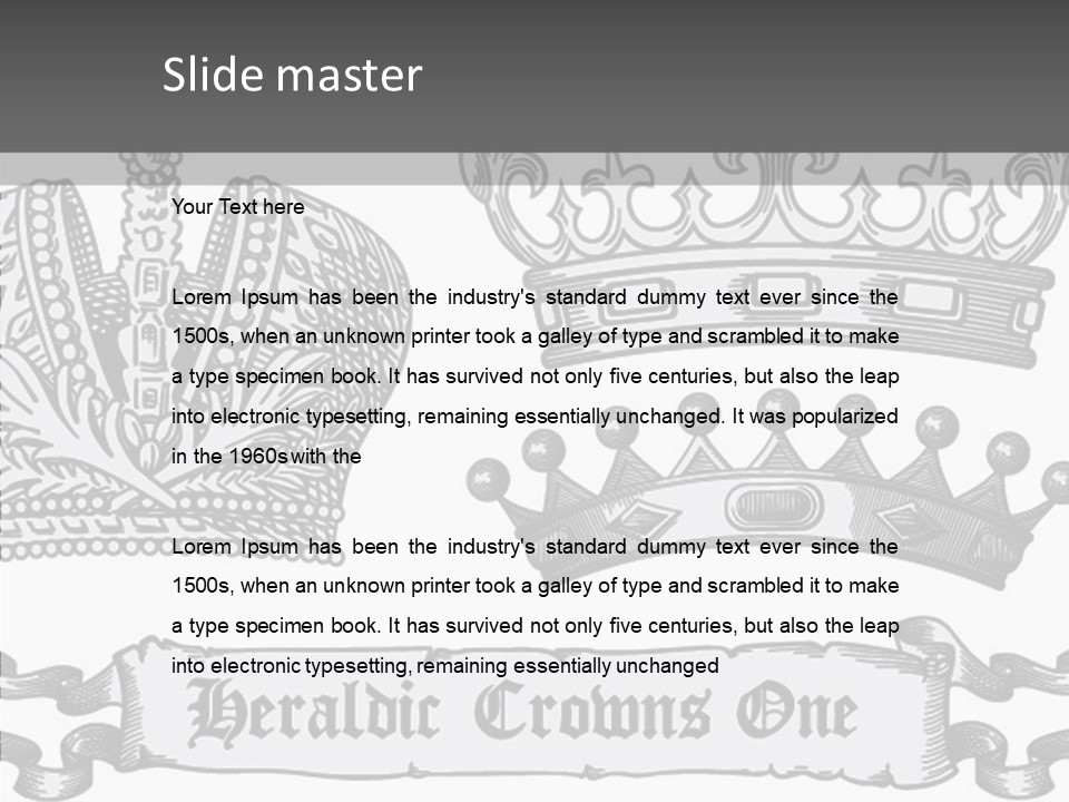 Symbol Retro Silver PowerPoint Template