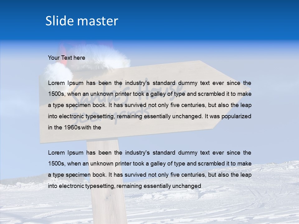 Uniform Blue Text PowerPoint Template