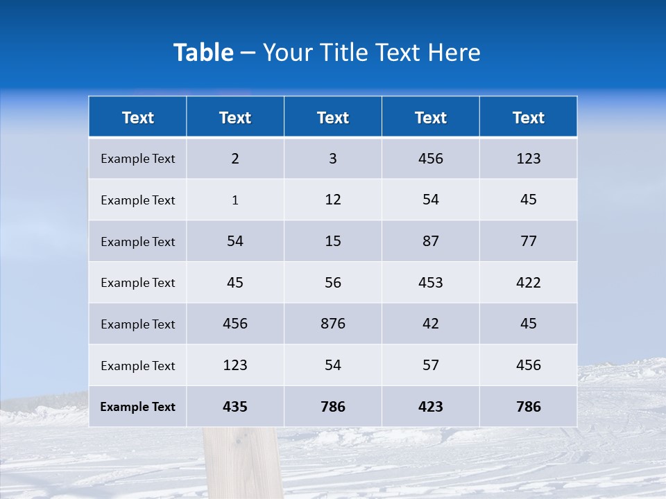 Uniform Blue Text PowerPoint Template