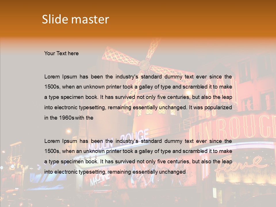 Singer Bar Amusement PowerPoint Template