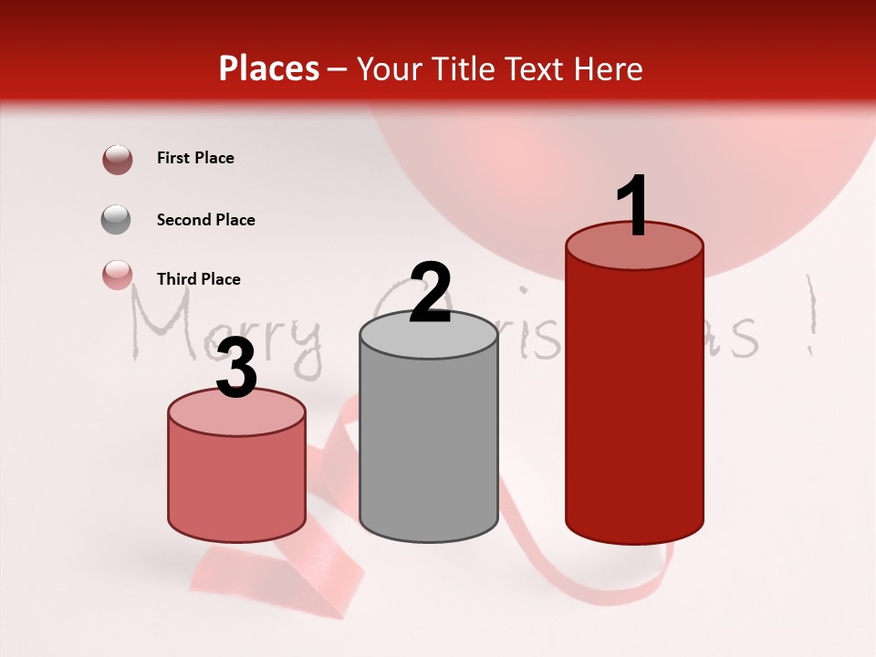 Text Red Ornamented PowerPoint Template