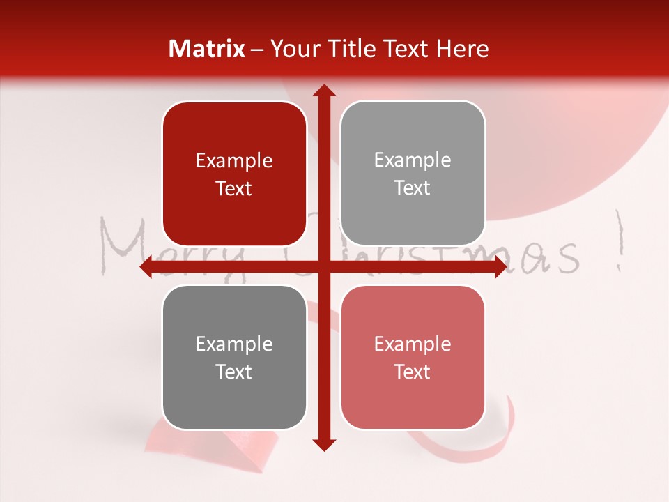 Text Red Ornamented PowerPoint Template