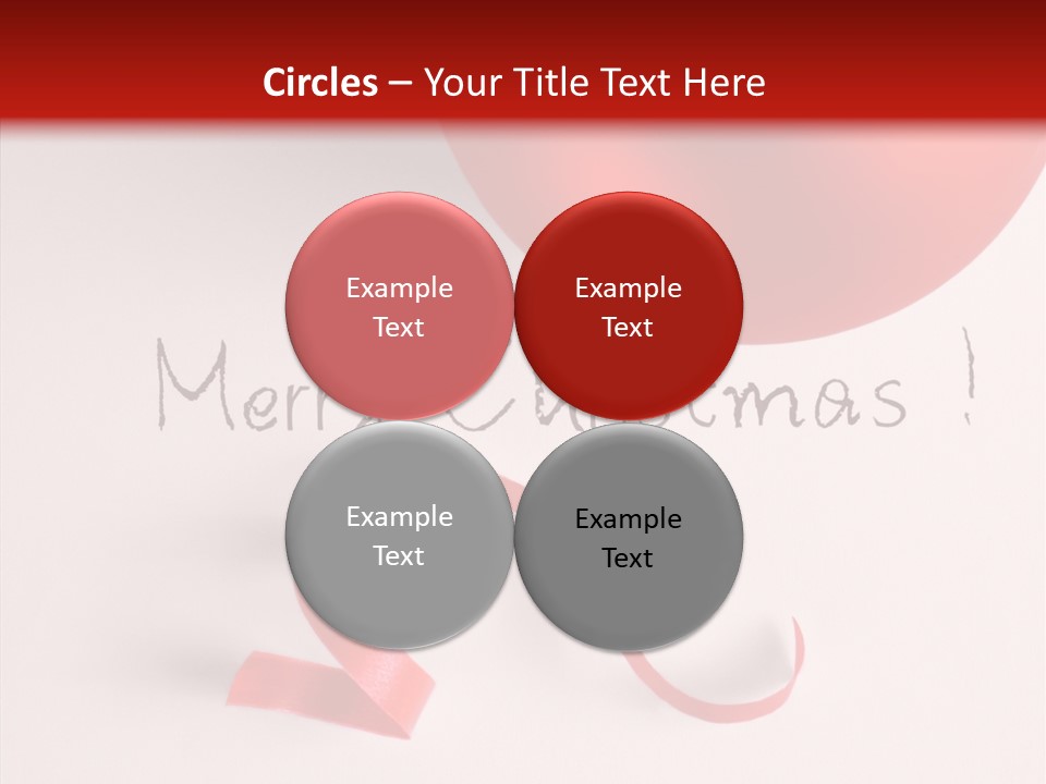 Text Red Ornamented PowerPoint Template