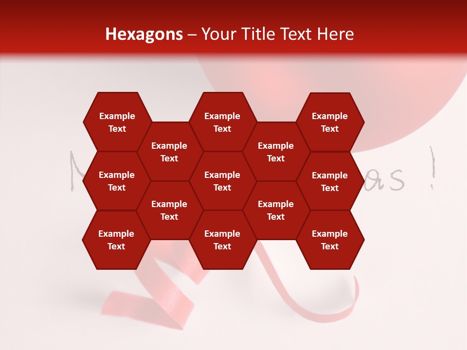Text Red Ornamented PowerPoint Template