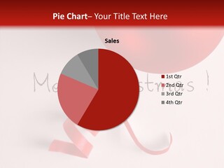 Text Red Ornamented PowerPoint Template