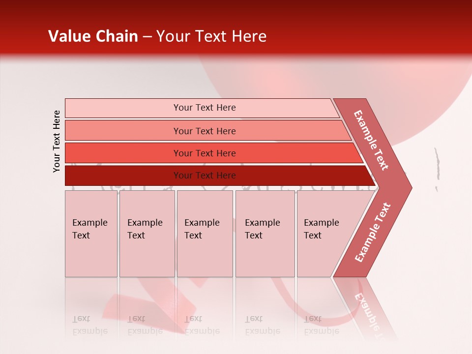 Text Red Ornamented PowerPoint Template