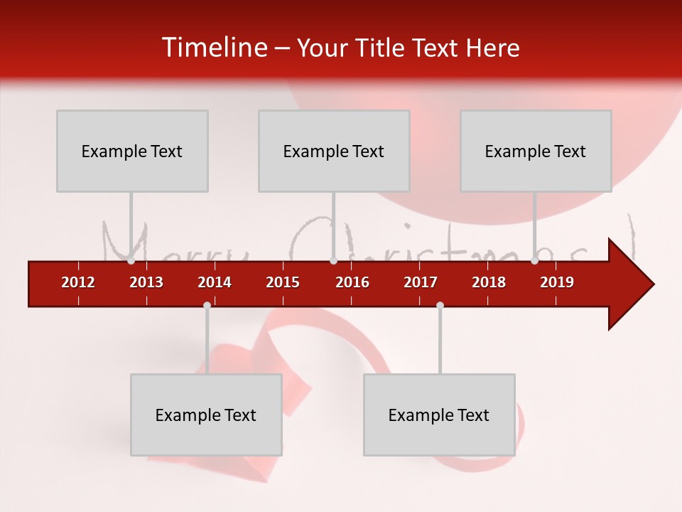Text Red Ornamented PowerPoint Template