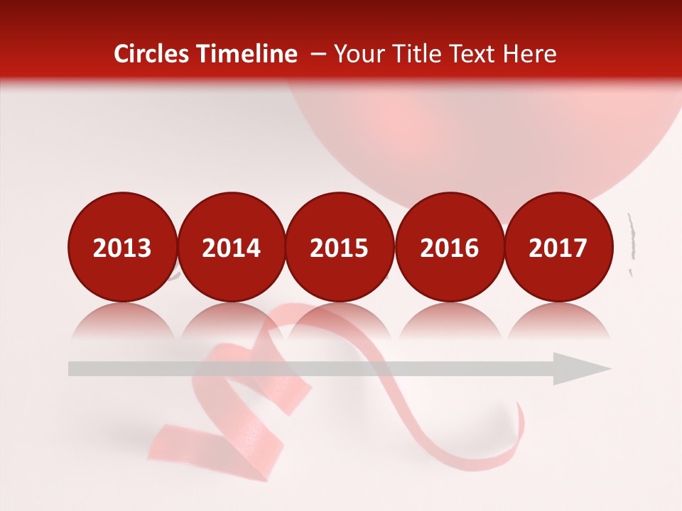 Text Red Ornamented PowerPoint Template