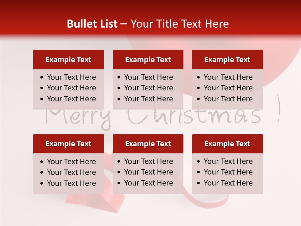Text Red Ornamented PowerPoint Template