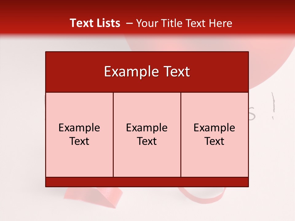 Text Red Ornamented PowerPoint Template
