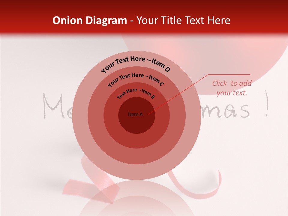 Text Red Ornamented PowerPoint Template