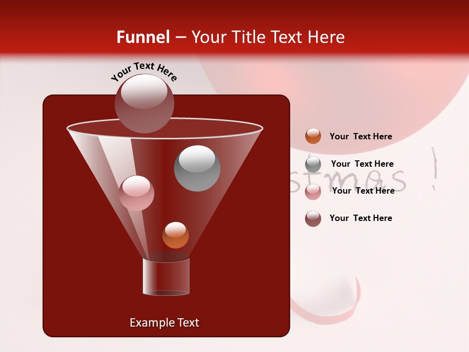 Text Red Ornamented PowerPoint Template