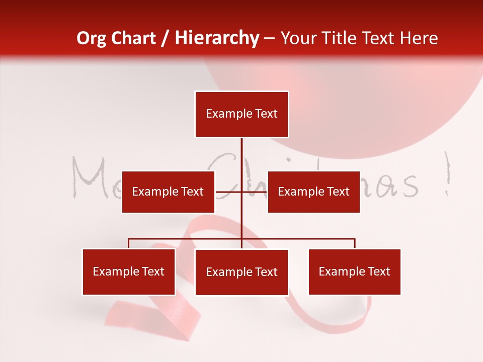 Text Red Ornamented PowerPoint Template