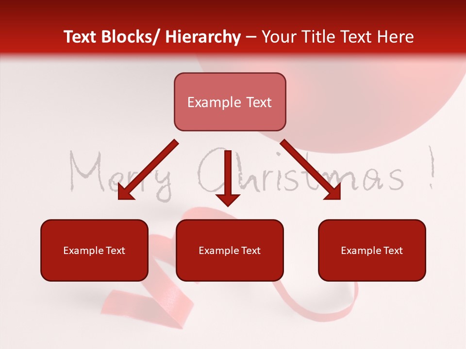 Text Red Ornamented PowerPoint Template