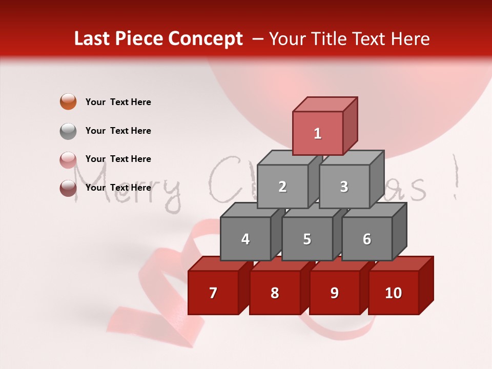 Text Red Ornamented PowerPoint Template
