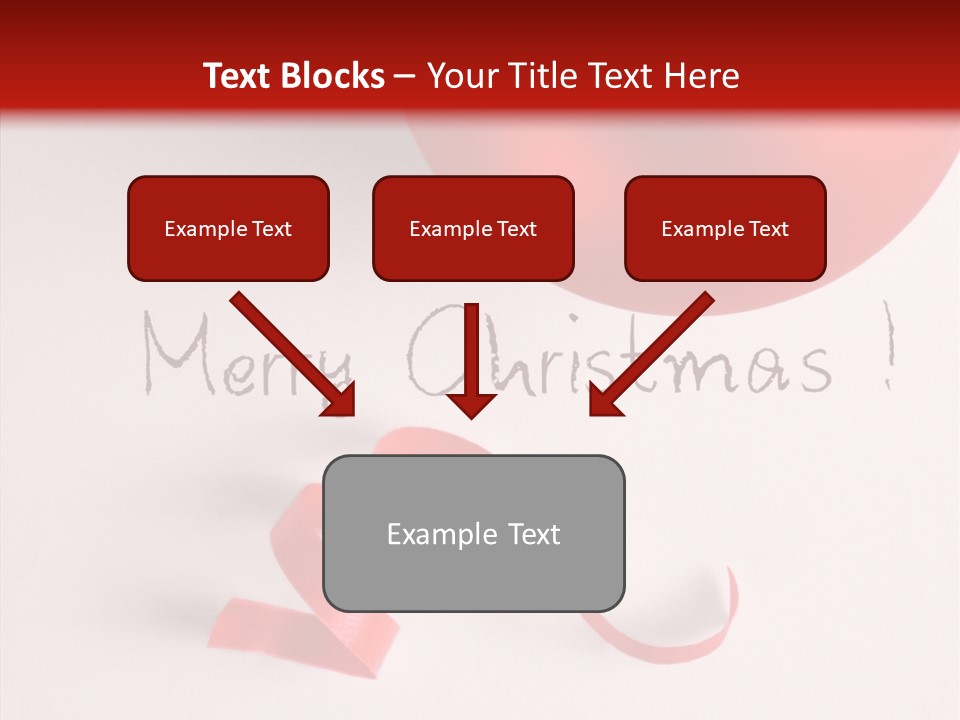 Text Red Ornamented PowerPoint Template