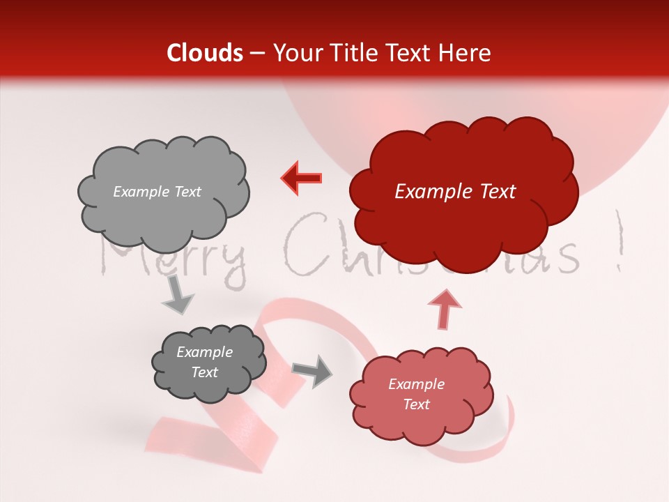 Text Red Ornamented PowerPoint Template