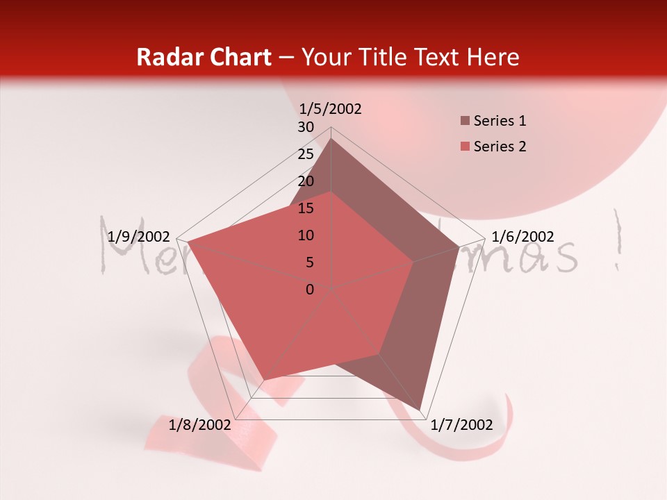 Text Red Ornamented PowerPoint Template