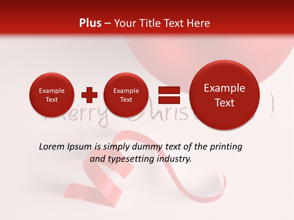 Text Red Ornamented PowerPoint Template