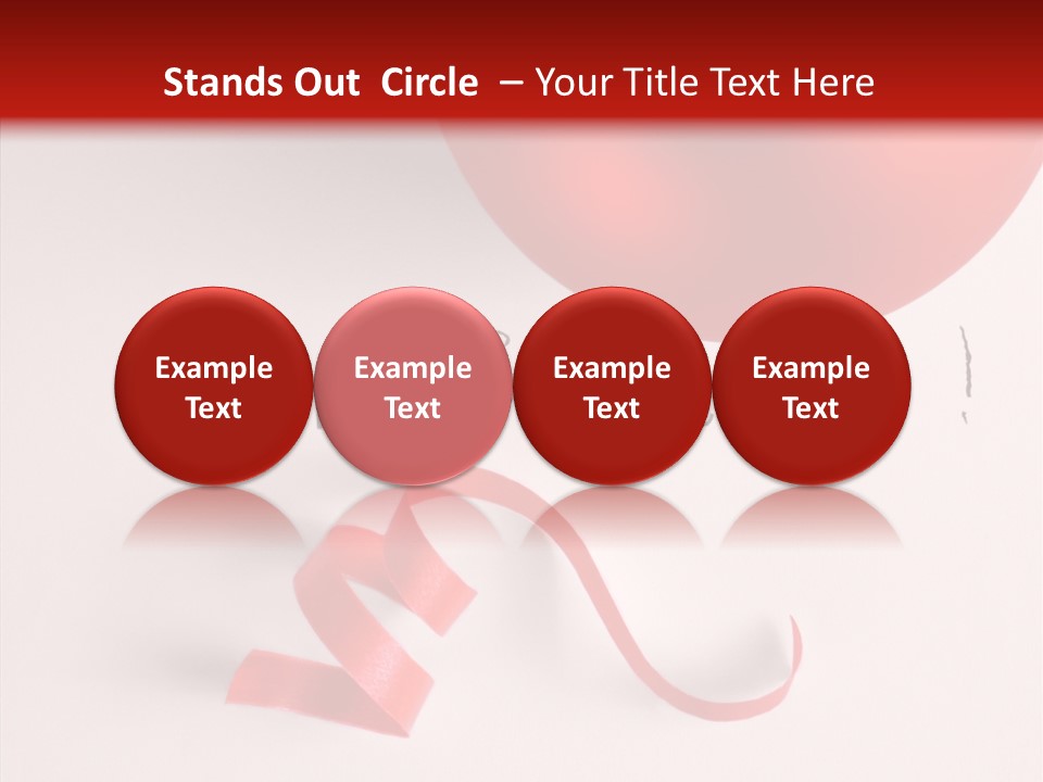 Text Red Ornamented PowerPoint Template