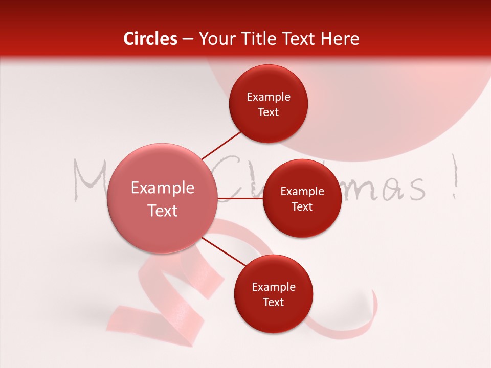 Text Red Ornamented PowerPoint Template
