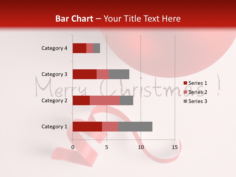 Text Red Ornamented PowerPoint Template