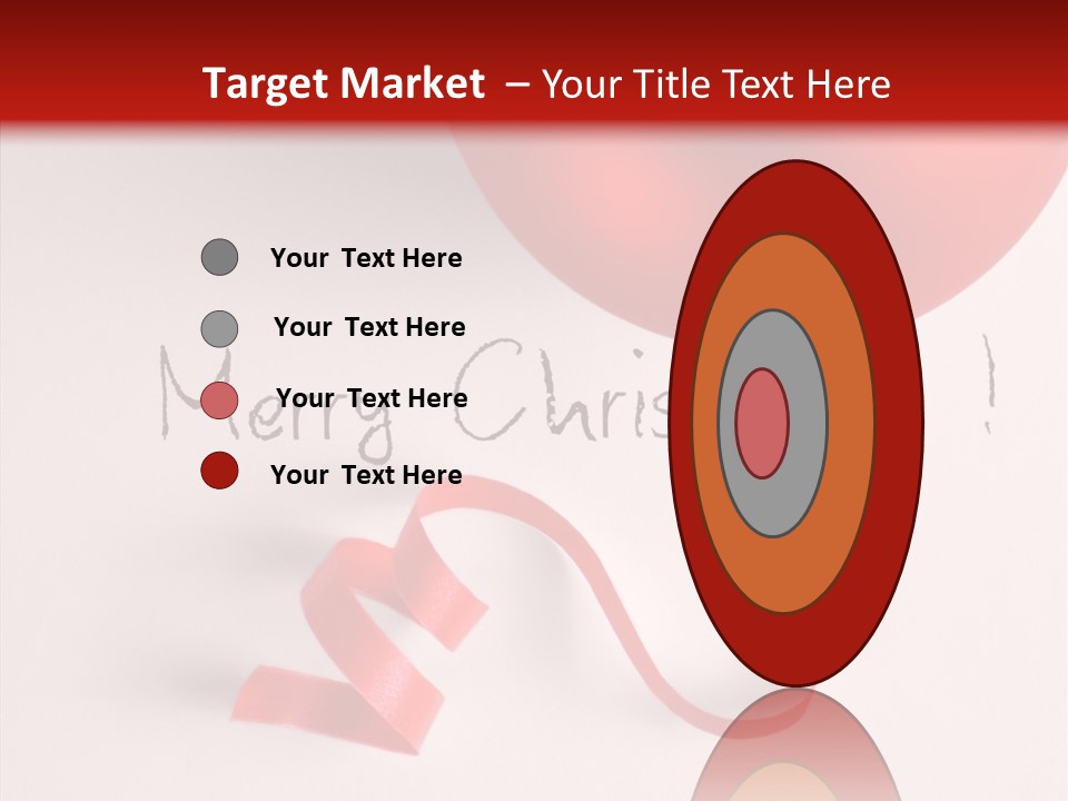 Text Red Ornamented PowerPoint Template