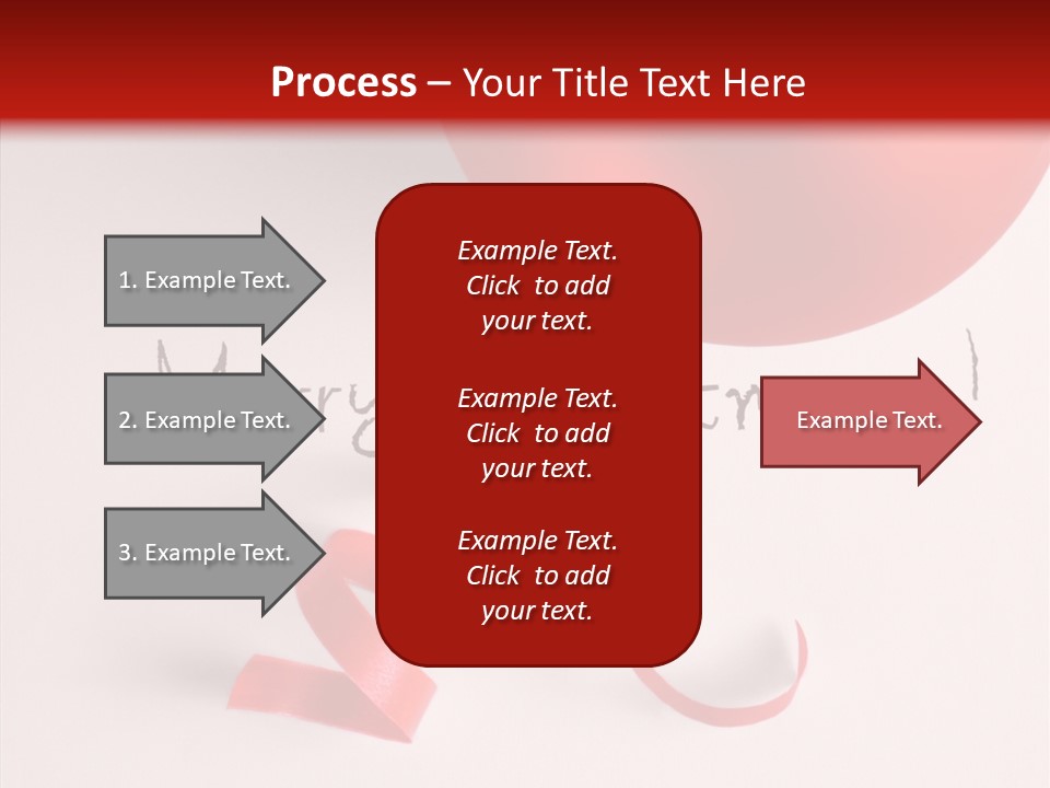 Text Red Ornamented PowerPoint Template