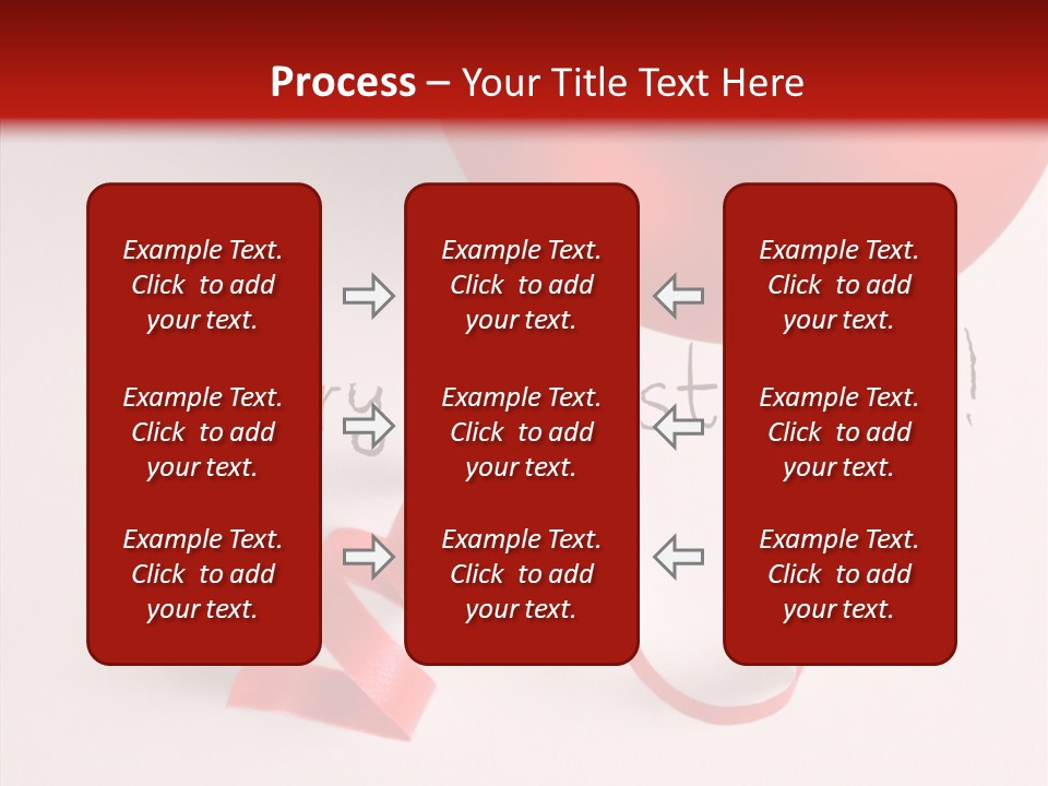 Text Red Ornamented PowerPoint Template