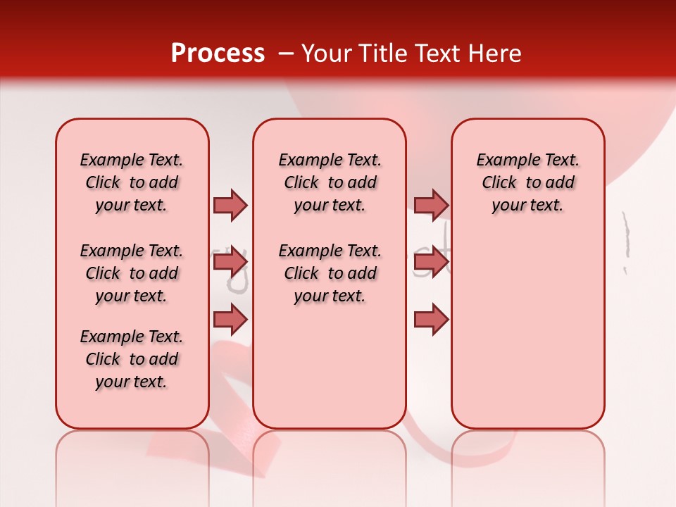 Text Red Ornamented PowerPoint Template