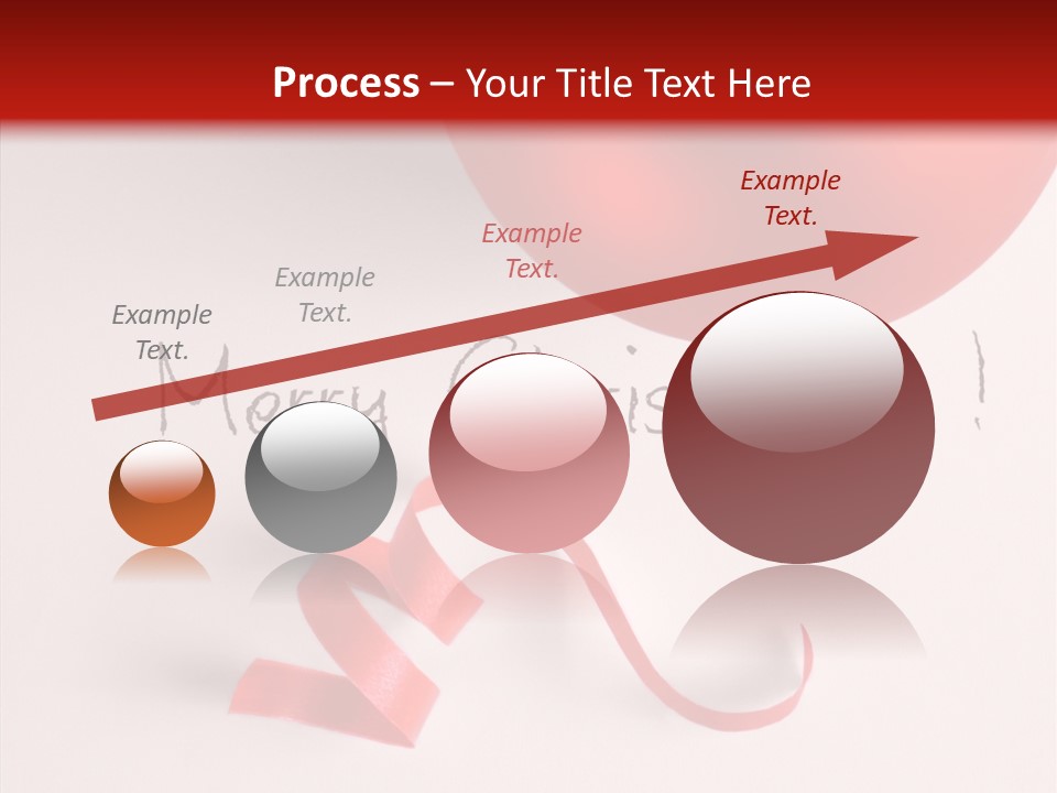 Text Red Ornamented PowerPoint Template