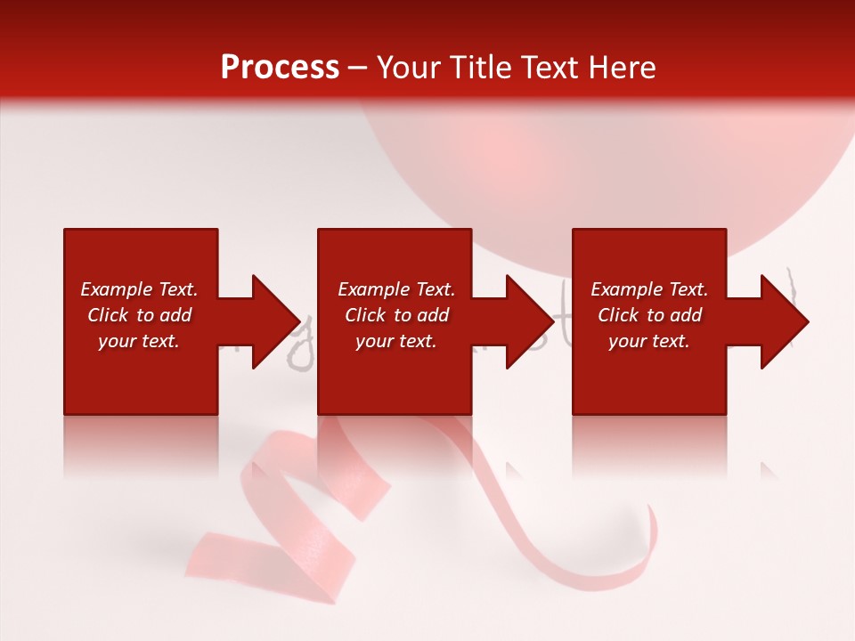Text Red Ornamented PowerPoint Template