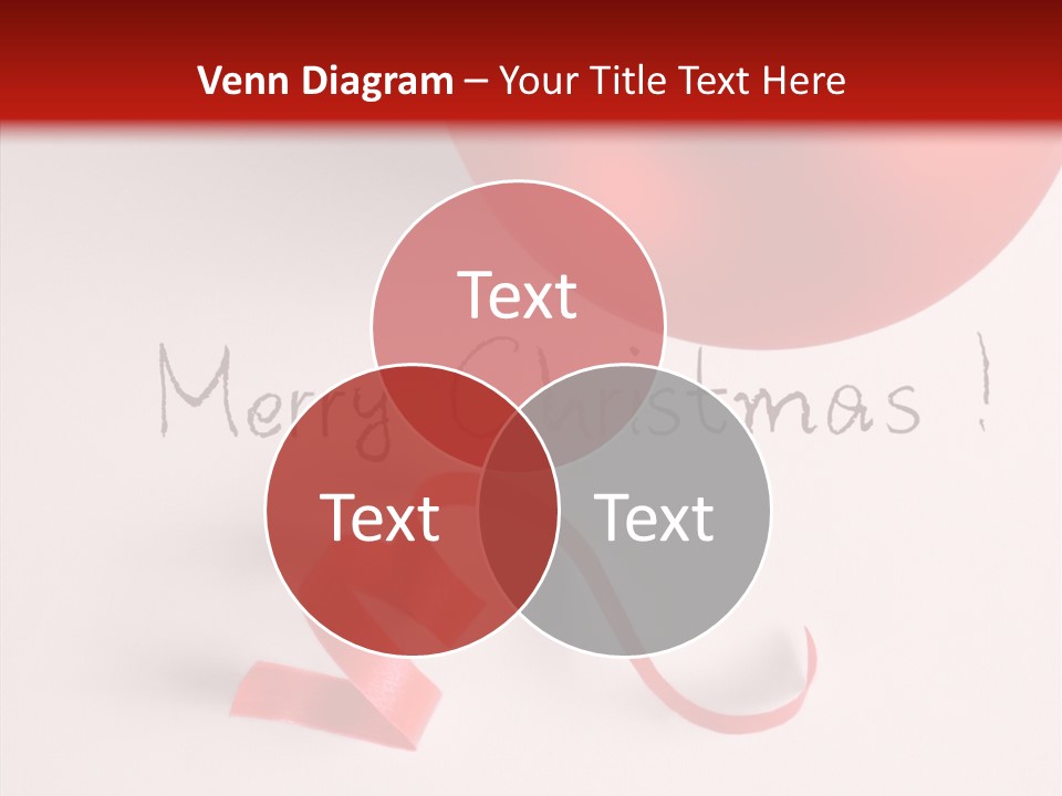 Text Red Ornamented PowerPoint Template