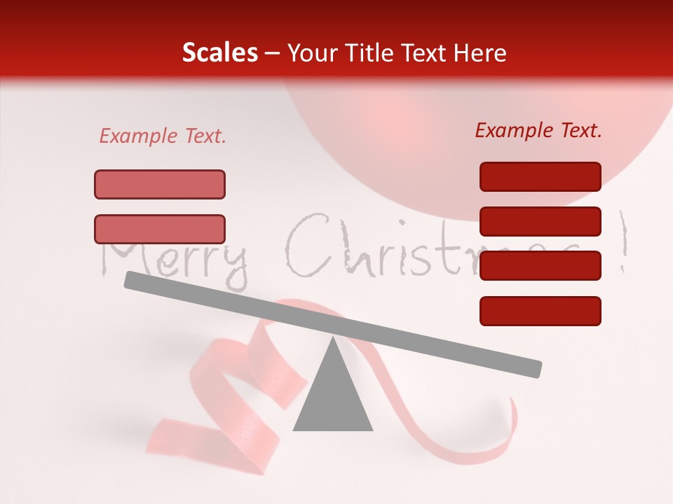 Text Red Ornamented PowerPoint Template