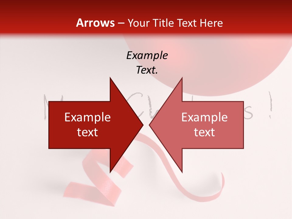 Text Red Ornamented PowerPoint Template