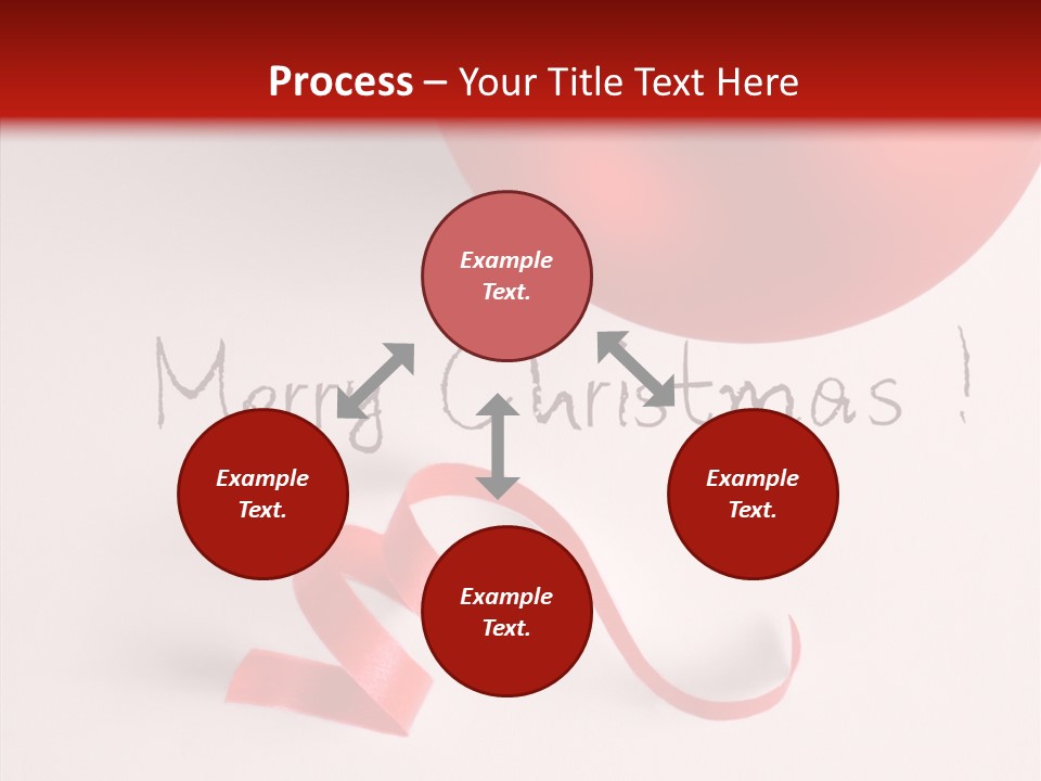 Text Red Ornamented PowerPoint Template