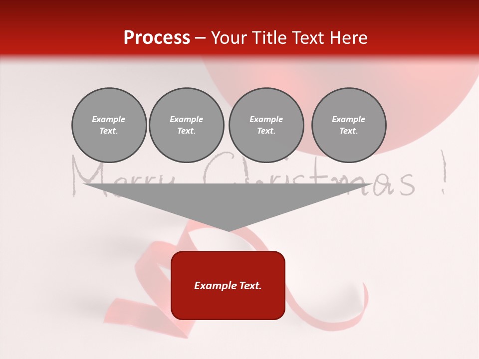 Text Red Ornamented PowerPoint Template