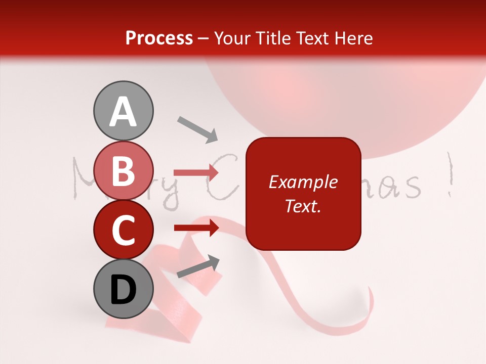 Text Red Ornamented PowerPoint Template