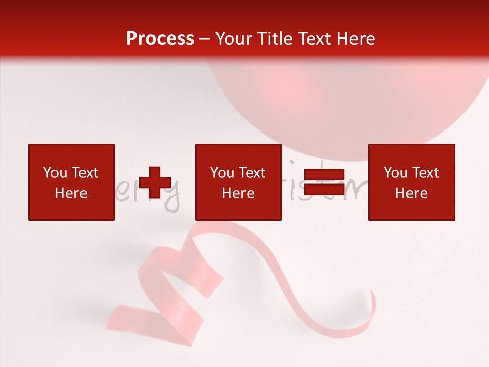 Text Red Ornamented PowerPoint Template