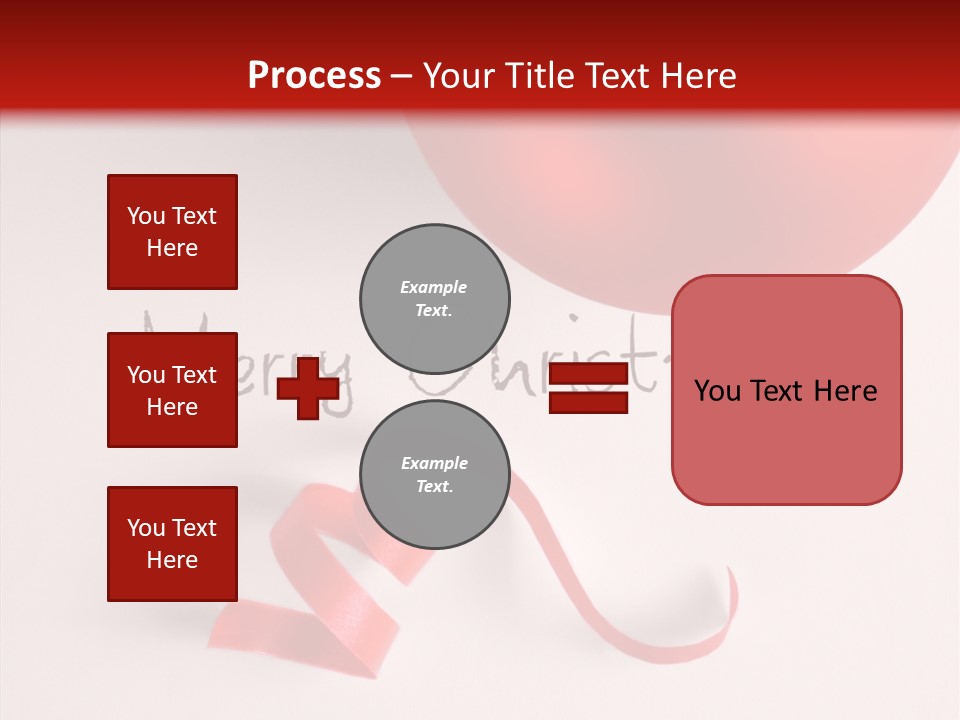 Text Red Ornamented PowerPoint Template