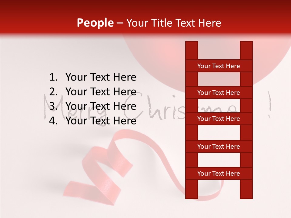 Text Red Ornamented PowerPoint Template