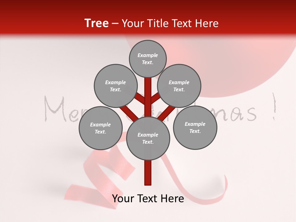Text Red Ornamented PowerPoint Template