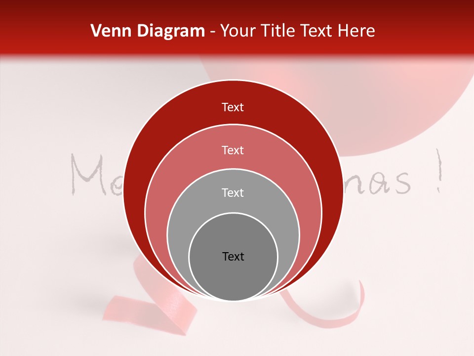 Text Red Ornamented PowerPoint Template