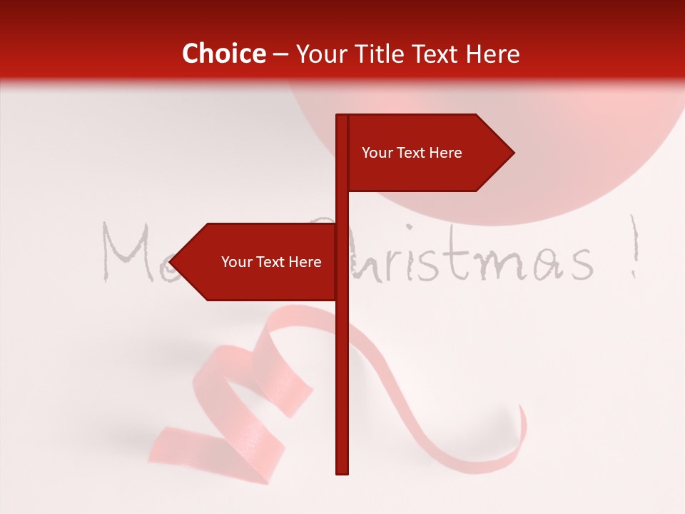 Text Red Ornamented PowerPoint Template