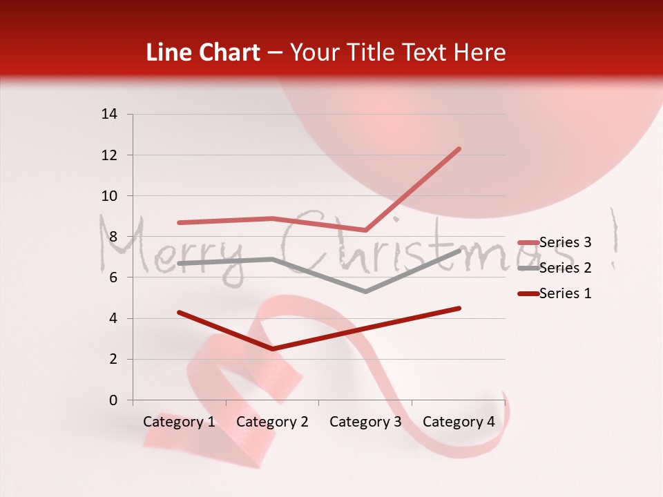 Text Red Ornamented PowerPoint Template