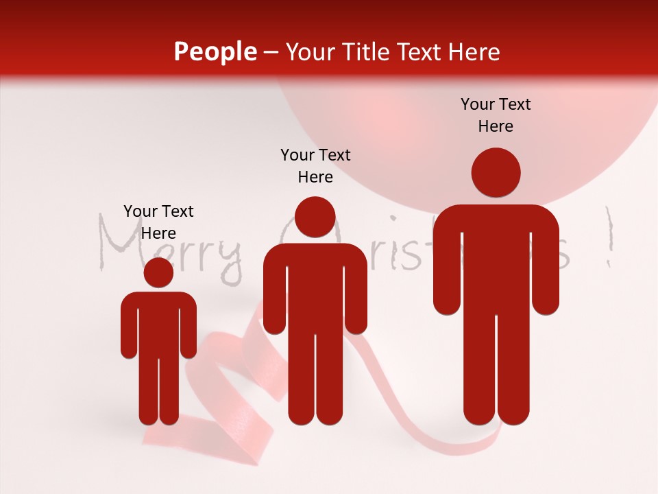 Text Red Ornamented PowerPoint Template