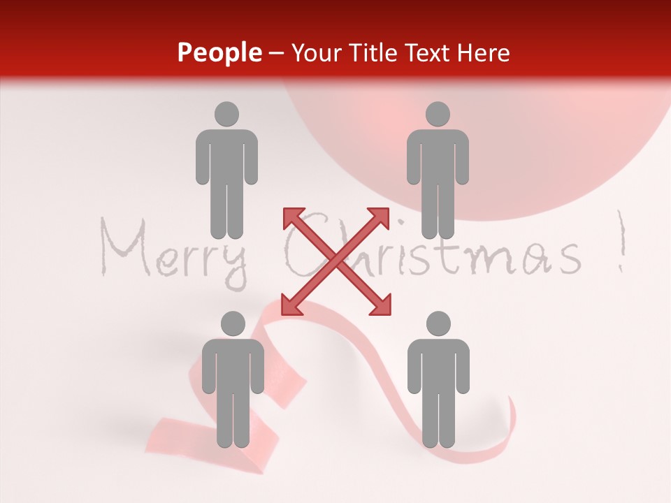 Text Red Ornamented PowerPoint Template