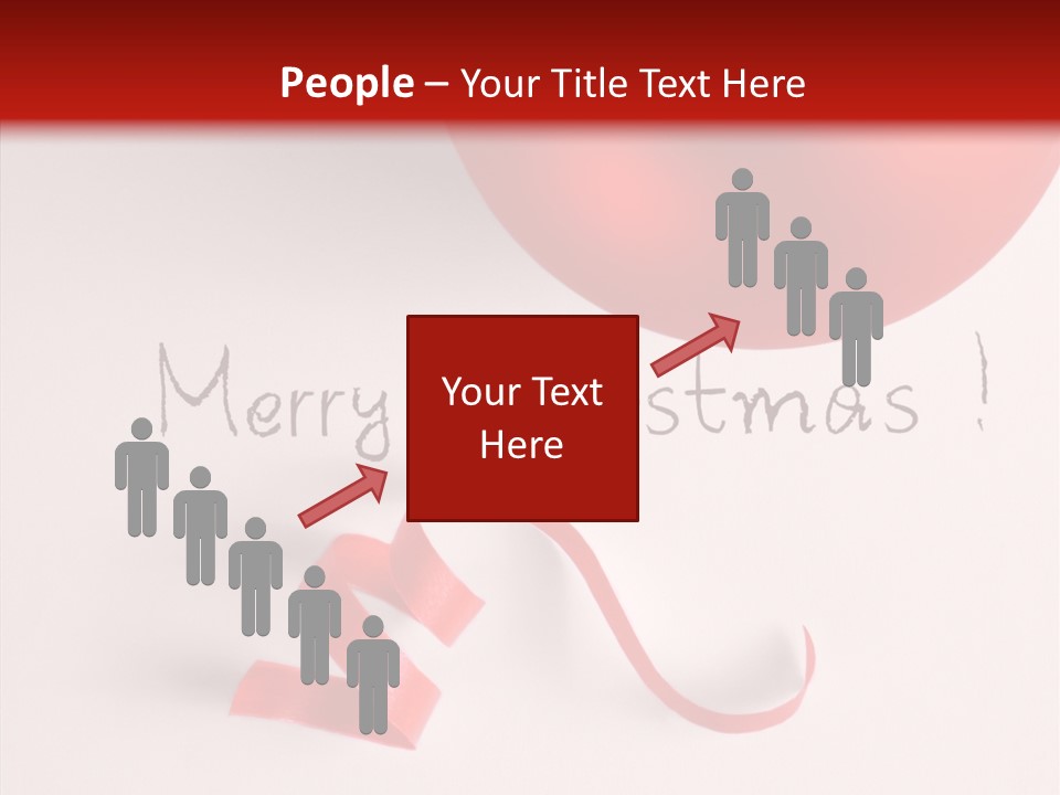 Text Red Ornamented PowerPoint Template