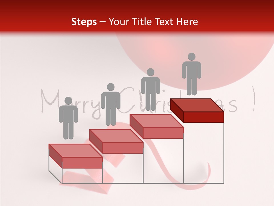 Text Red Ornamented PowerPoint Template