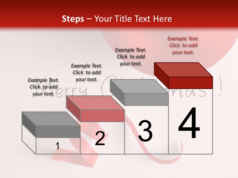 Text Red Ornamented PowerPoint Template